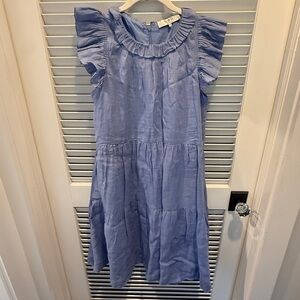 Sea New York Light Blue Ruffle Dress